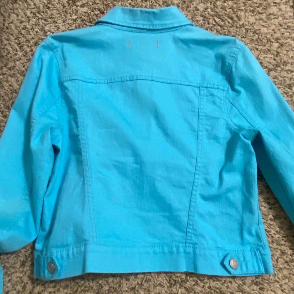Nine West Aqua Blue Lightweight Button Jacket Coat - Picture 3 of 4